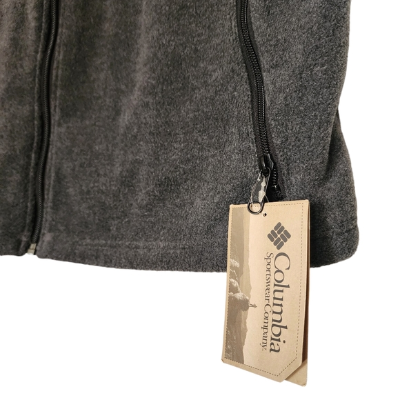 Columbia Sportswear Men's Dark Gray Fleece Zip-Up Vest Size XL - Picture 2 of 5